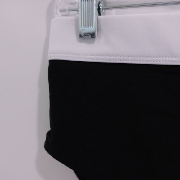 NEW Mimi Flamingo Brooke High Waist Panty Black White Layered Solids Size 10 900 - Picture 3 of 5